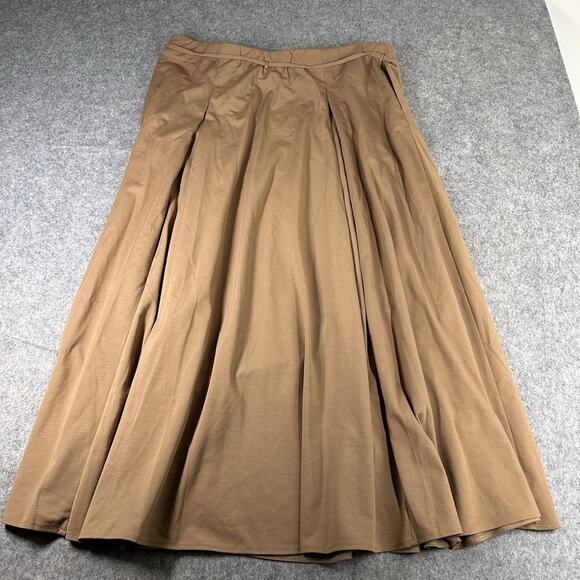OGL Maxi Skirt Women’s 2XL Bamboo Belted Fit And Flare Brown Capsule Office - Picture 8 of 10